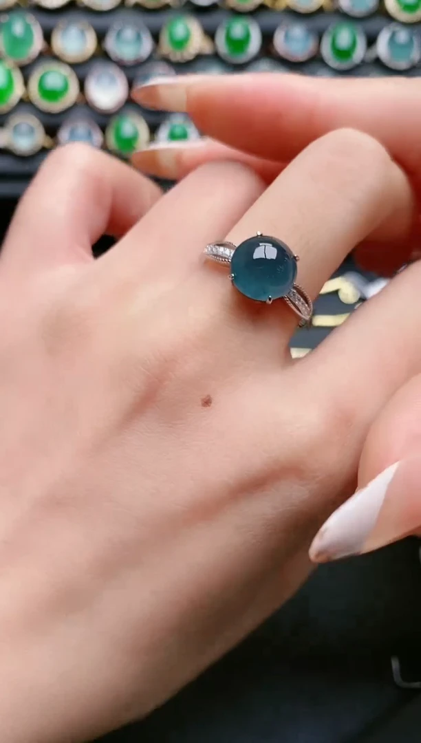 【闪购商品】翡翠戒指银S925镶嵌111111