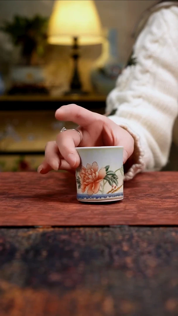 杯景德镇陶瓷杯碗柴烧多人