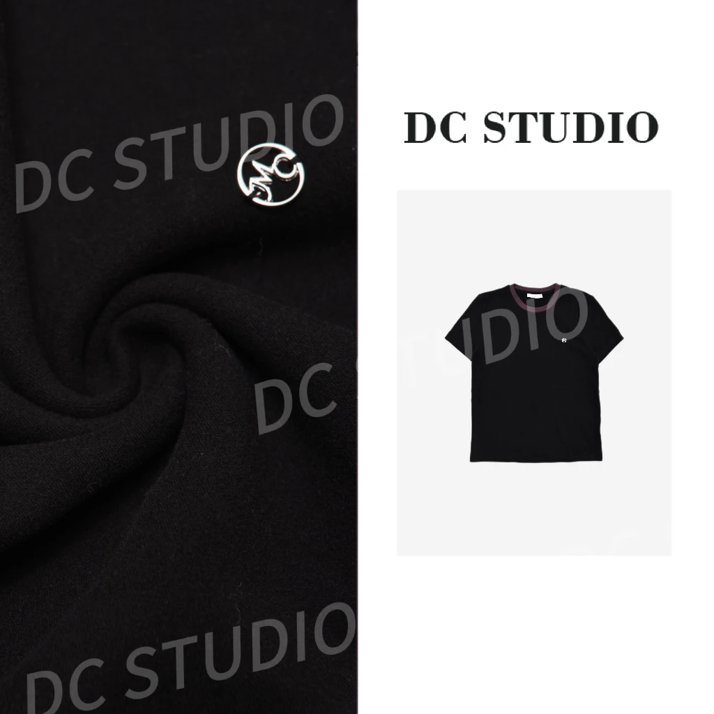 DC STUDIO【MK紫】2025早春新款复古宽松潮流街头休闲时尚圆领T恤
