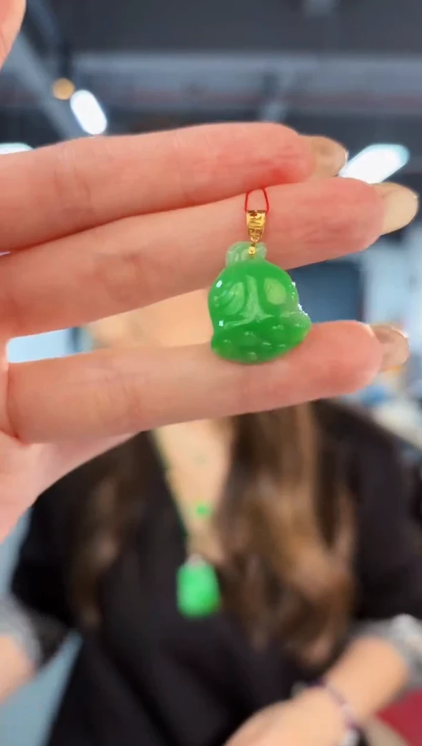 【闪购商品】翡翠颈饰18K金镶嵌缅料A货/支持复检/一件