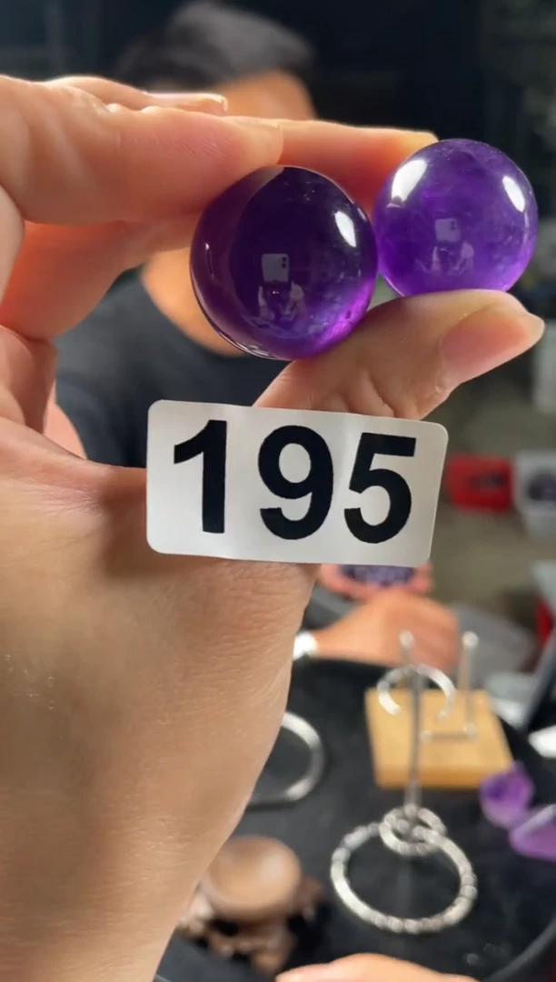 未镶嵌发晶大型摆件（非配饰）紫水晶球 2颗为一单 25M 195