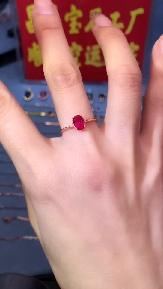 【闪购商品】红宝石戒指银S925镶嵌11111