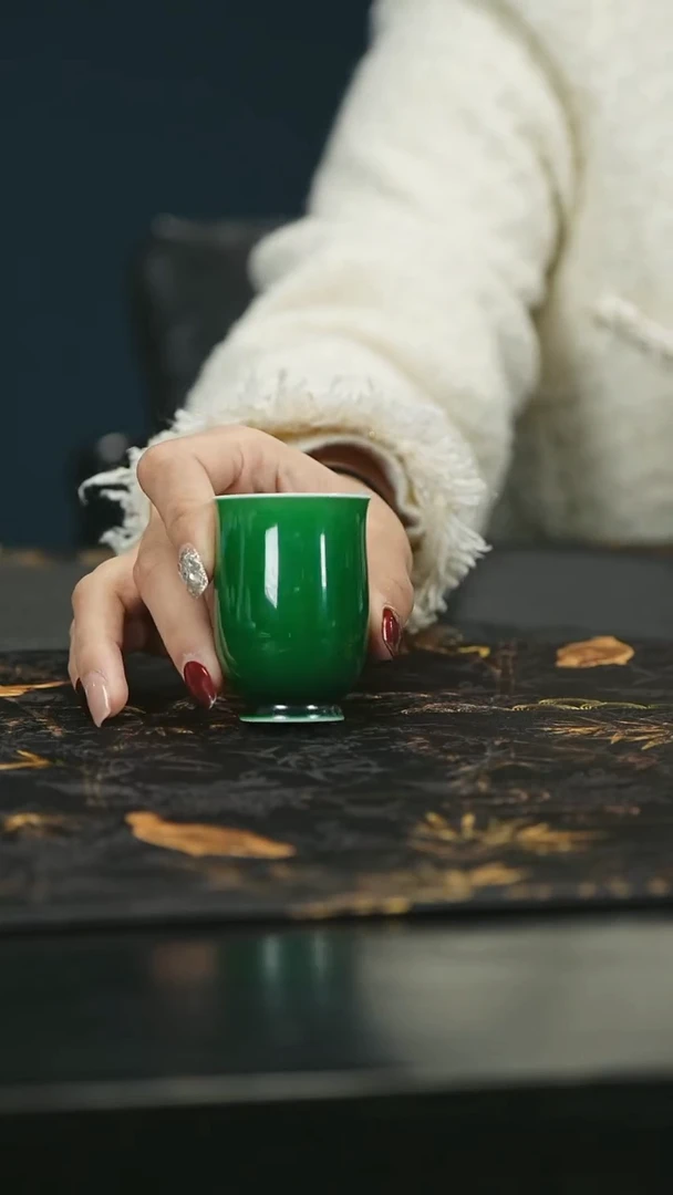 【闪购商品】瓷唐里郎窑绿主人杯