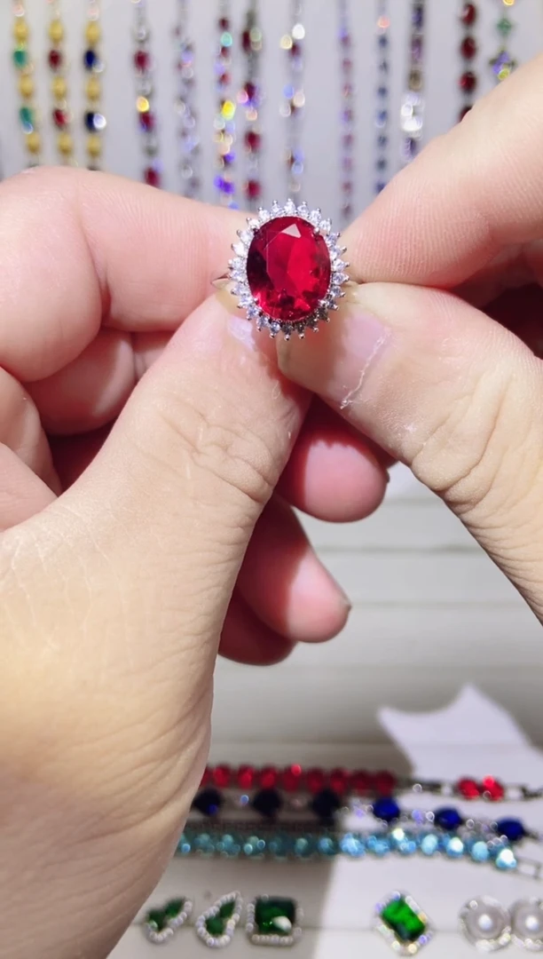 银S925镶嵌耳饰托帕石1