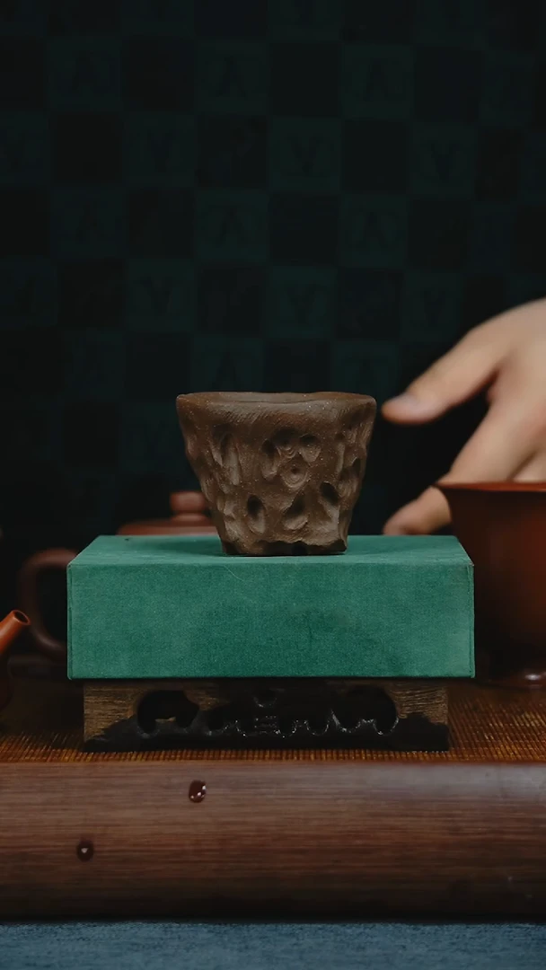 茶壶紫砂太湖石杯