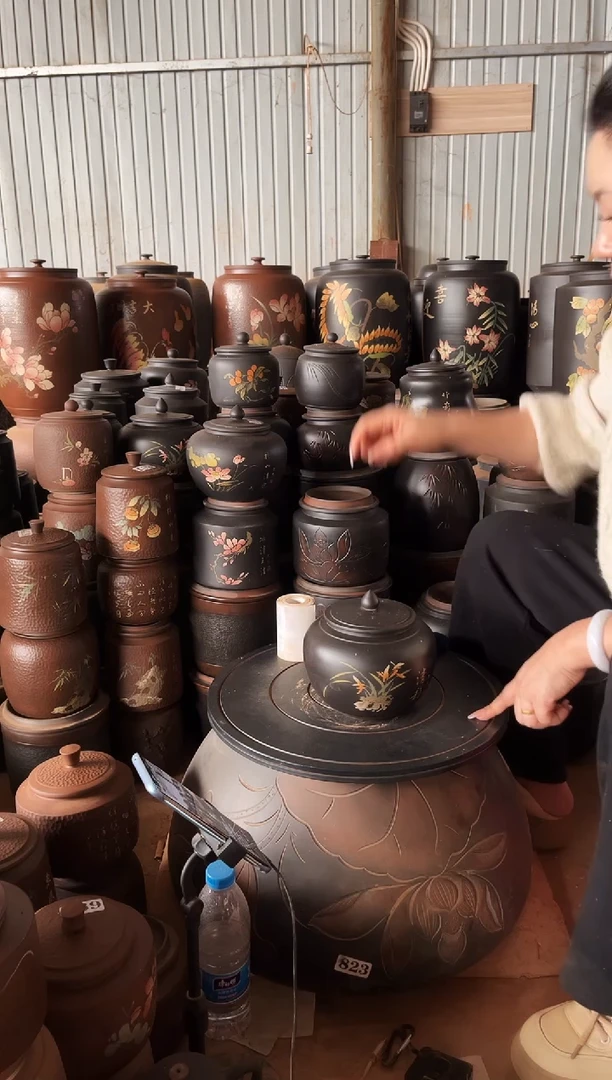 【闪购商品】壶瑕疵茶叶罐彩填小苹果 118