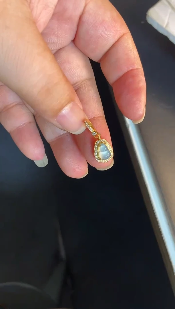 吊坠(不含链)银S925镶嵌翡翠1