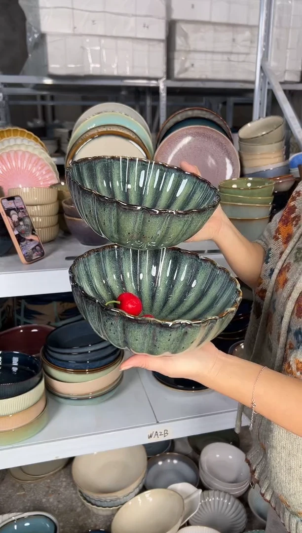 陶瓷外贸尾货瑕疵满20包邮X2面碗