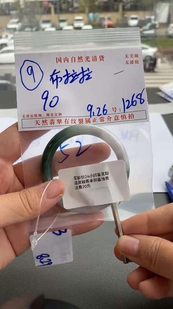 未镶嵌定制翡翠布*拉布拉拉/9/1268/52
