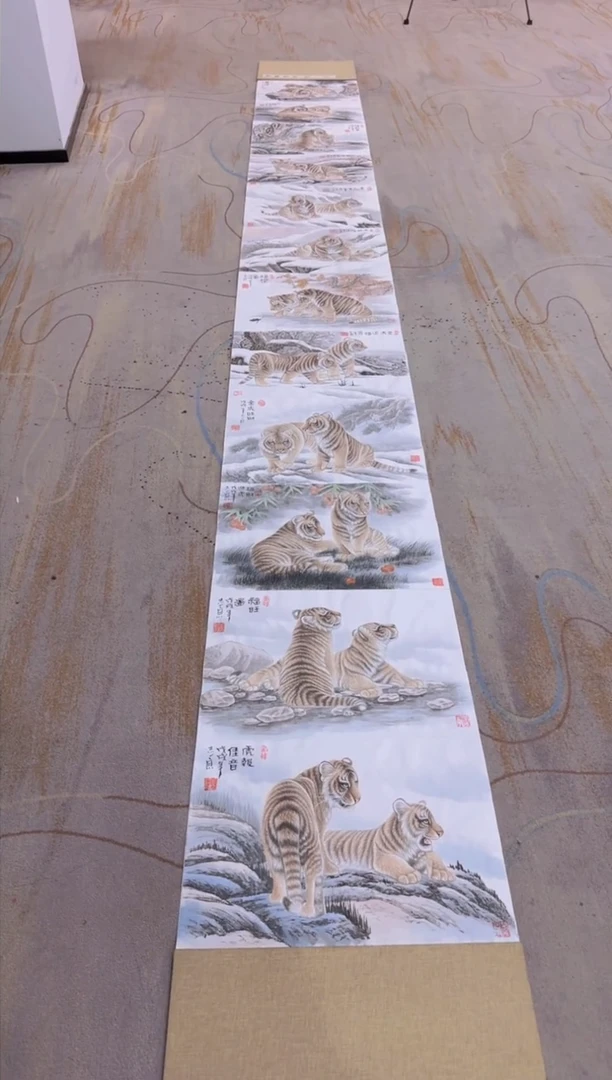 【闪购商品】国画1.30展馆-郑志宗册页-老虎37