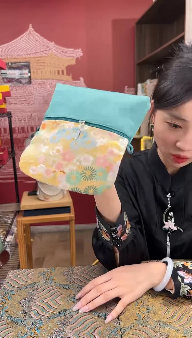 【闪购商品】刺绣非遗  手工西阵织包包 西阵织手机包