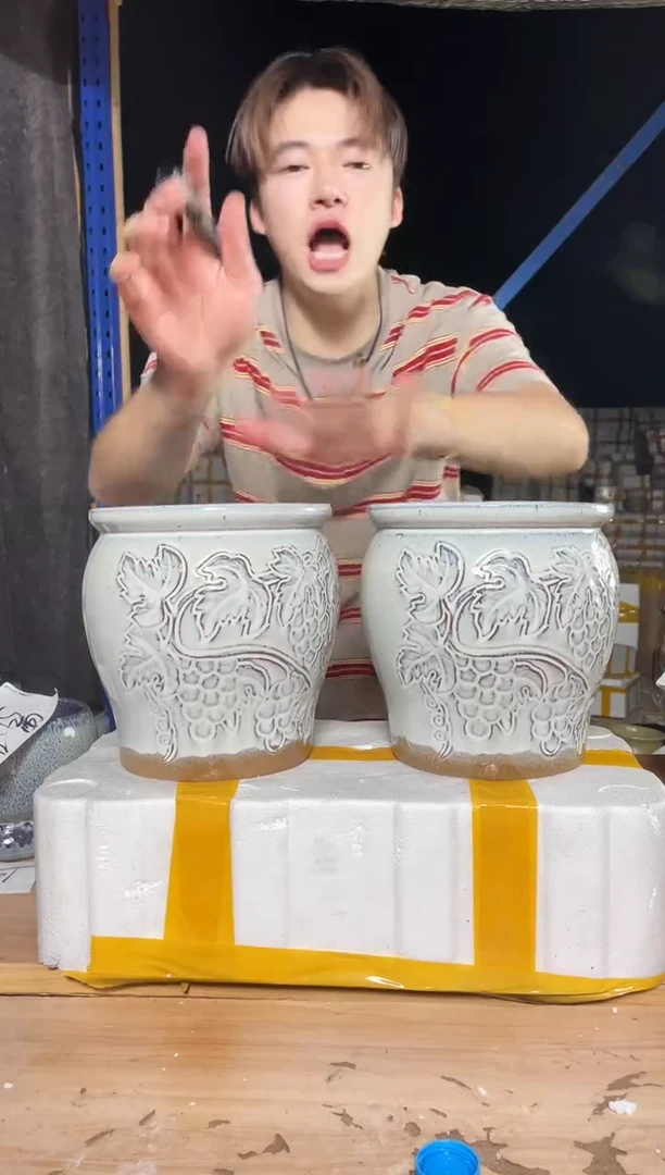 紫砂花盆宜兴紫砂粗陶花盆19*21