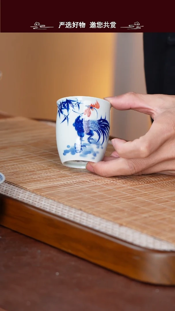 手工手绘青花茶杯