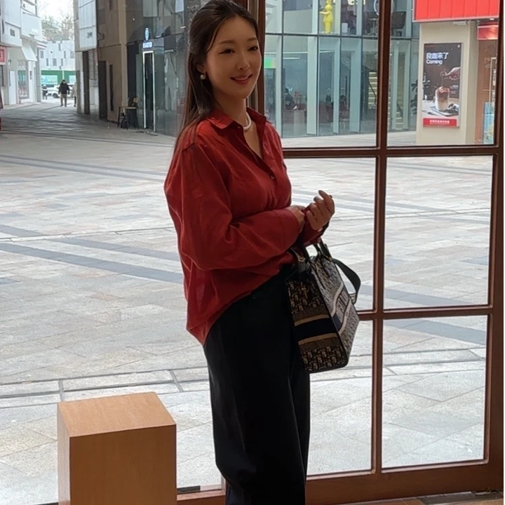 302【艾米精品】复古小马刺绣衬衫女春季新款韩版显瘦宽松休闲麻料