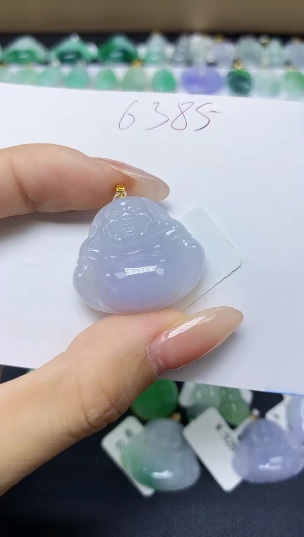 翡翠18K金镶嵌颈饰 天然缅甸翡翠A货