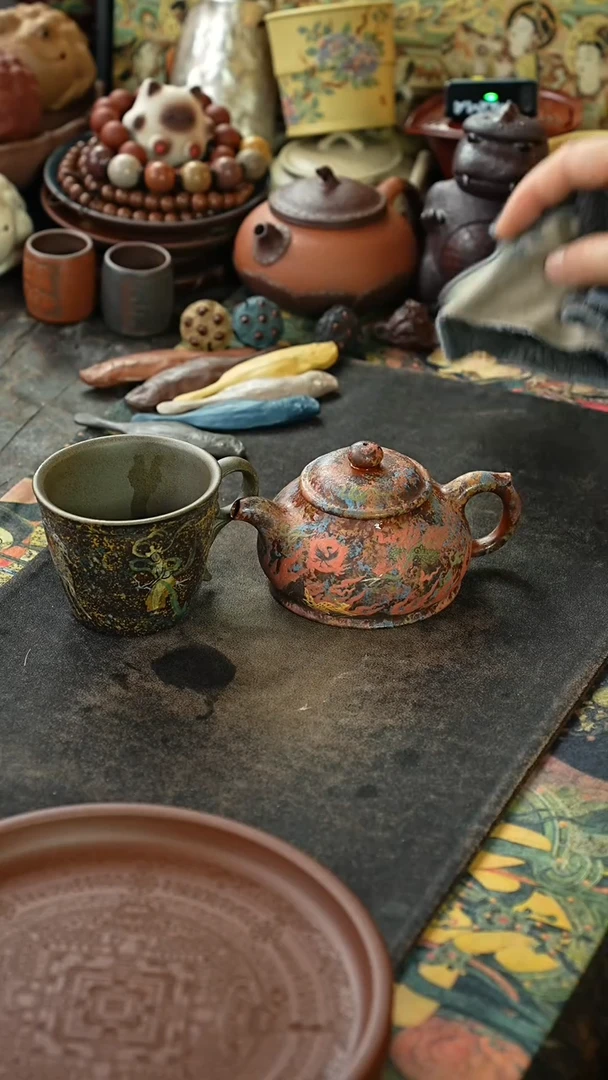 敦煌飞天系列紫砂壶+杯4545234