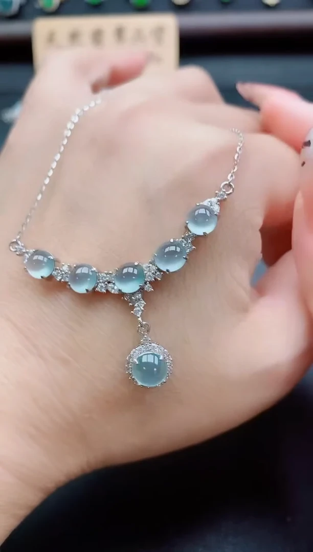 套链银S925镶嵌翡翠1