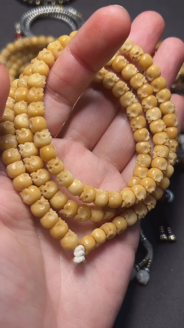 手串星月菩提龙脊半鄂骷髅长串110颗