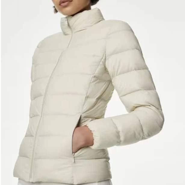 出英单可收纳便携式羽绒百搭立领保暖羽绒衣外套女女款