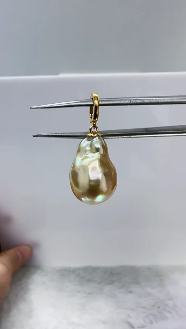 银S925镶嵌海水珍珠DA a718 巴洛克吊坠14