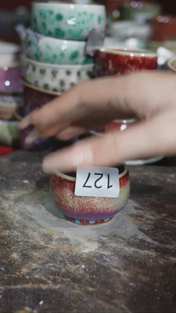 摆件精品窑变钧瓷茶器