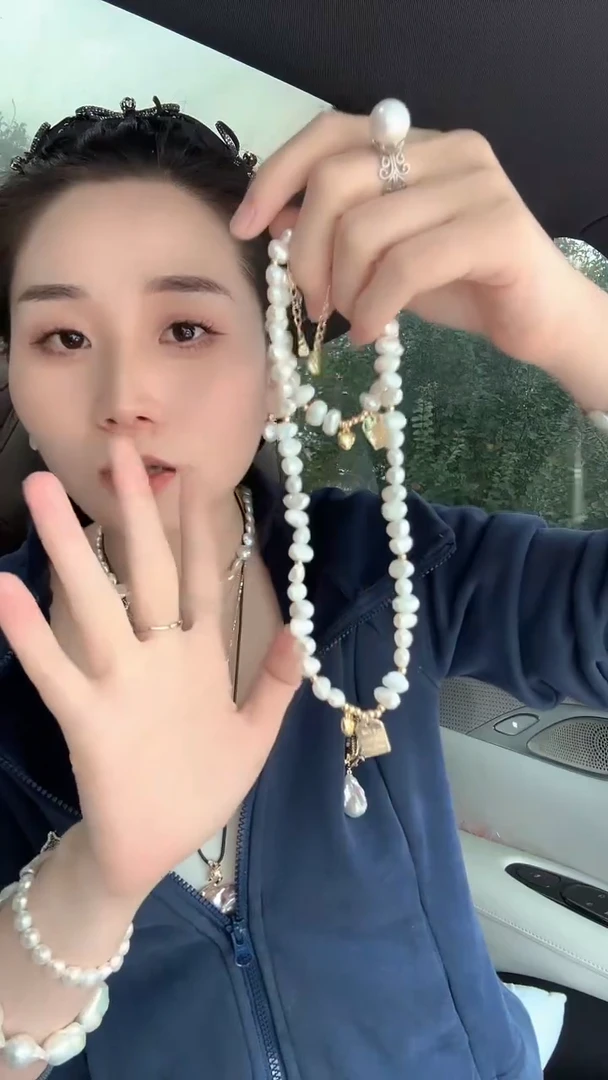 套链未镶嵌淡水珍珠金币款项链＋手链