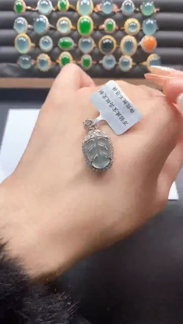 银S925镶嵌戒指翡翠51151