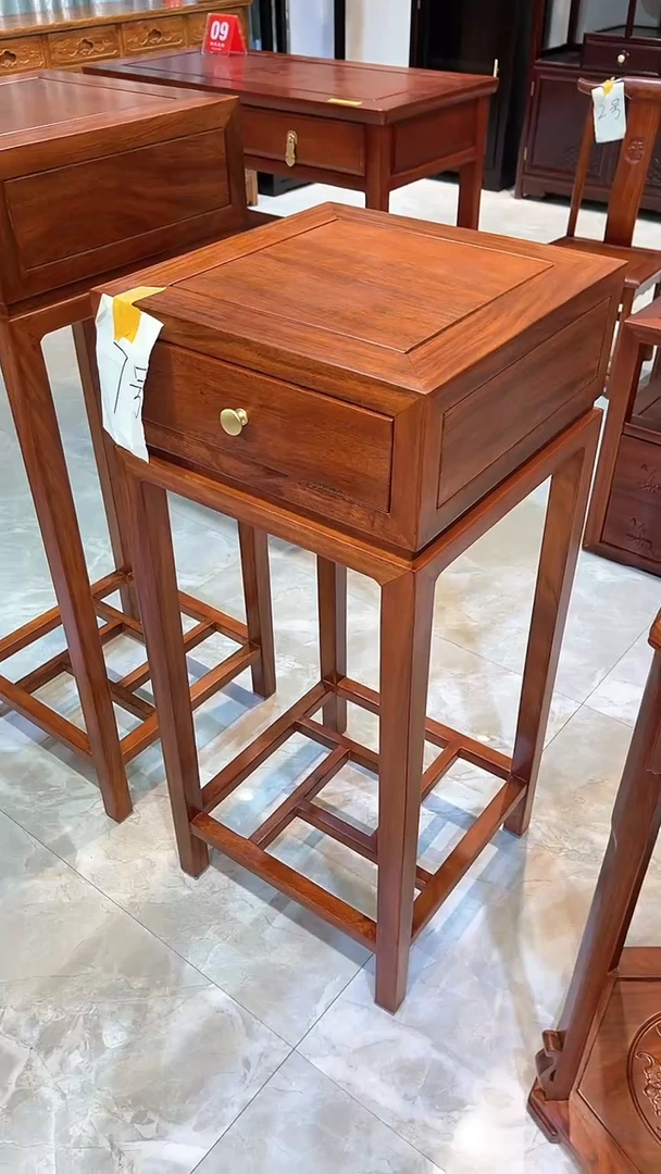 花梨木类成套家具带抽花架38*38*88
