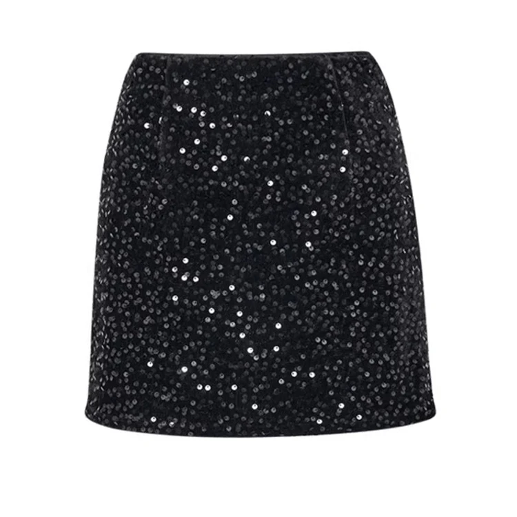 oajer欧纪儿旗舰女装店同款张元一亮片半身裙女秋季名媛风短裙子