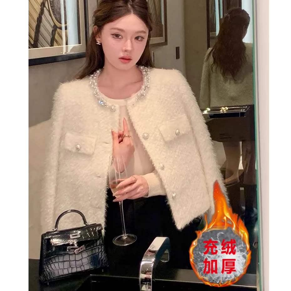 【当天发+运费险】充绒小香风短外套女秋冬法式富家千金加厚P2451