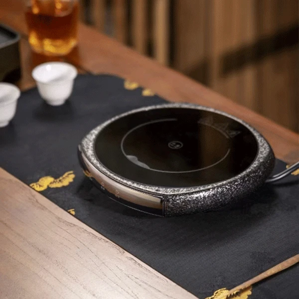 小坐电陶炉烧水黑色多功能手工简约电陶炉1300w煮茶炉家用迷你