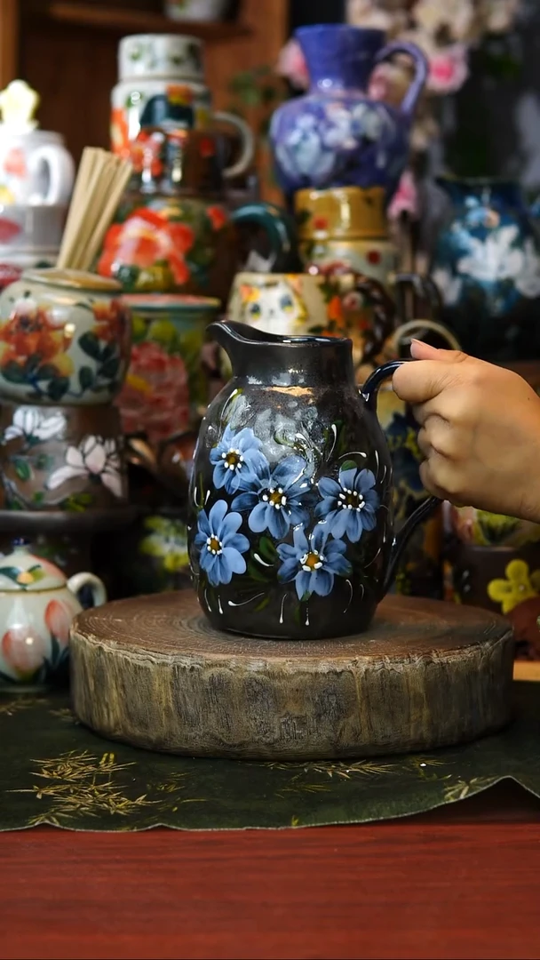 花瓶/杯子/碗45景德镇手工高温釉下彩