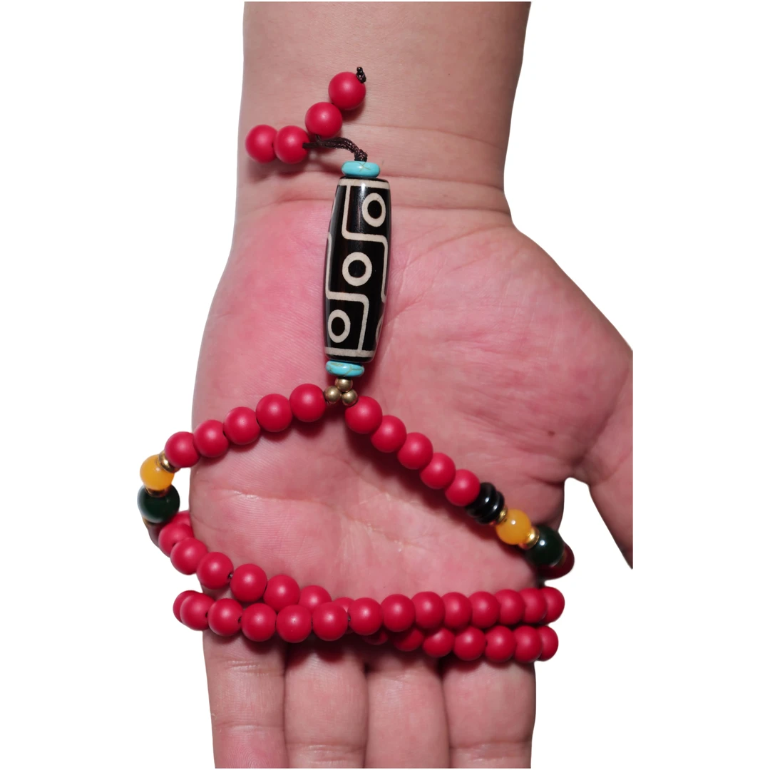 藏传玛瑙三眼➕九眼转运天珠