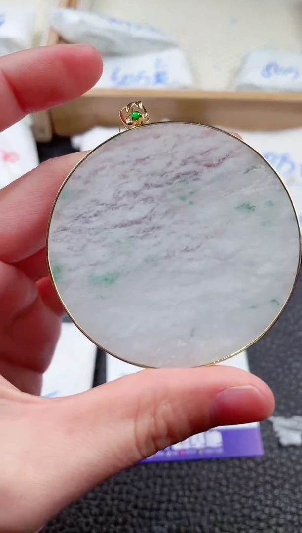 【闪购商品】翡翠颈饰18K金镶嵌00006230