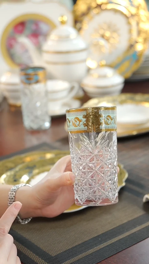 【闪购商品】瓷片高脚杯2个 福利价 微瑕