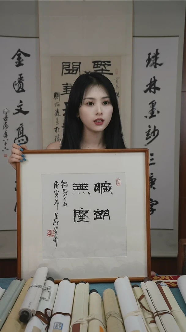 书法张老师《旷朗无尘》