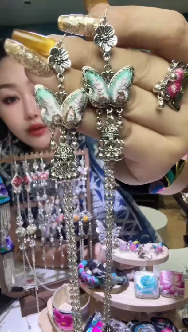 刺绣纯手工民族风耳环