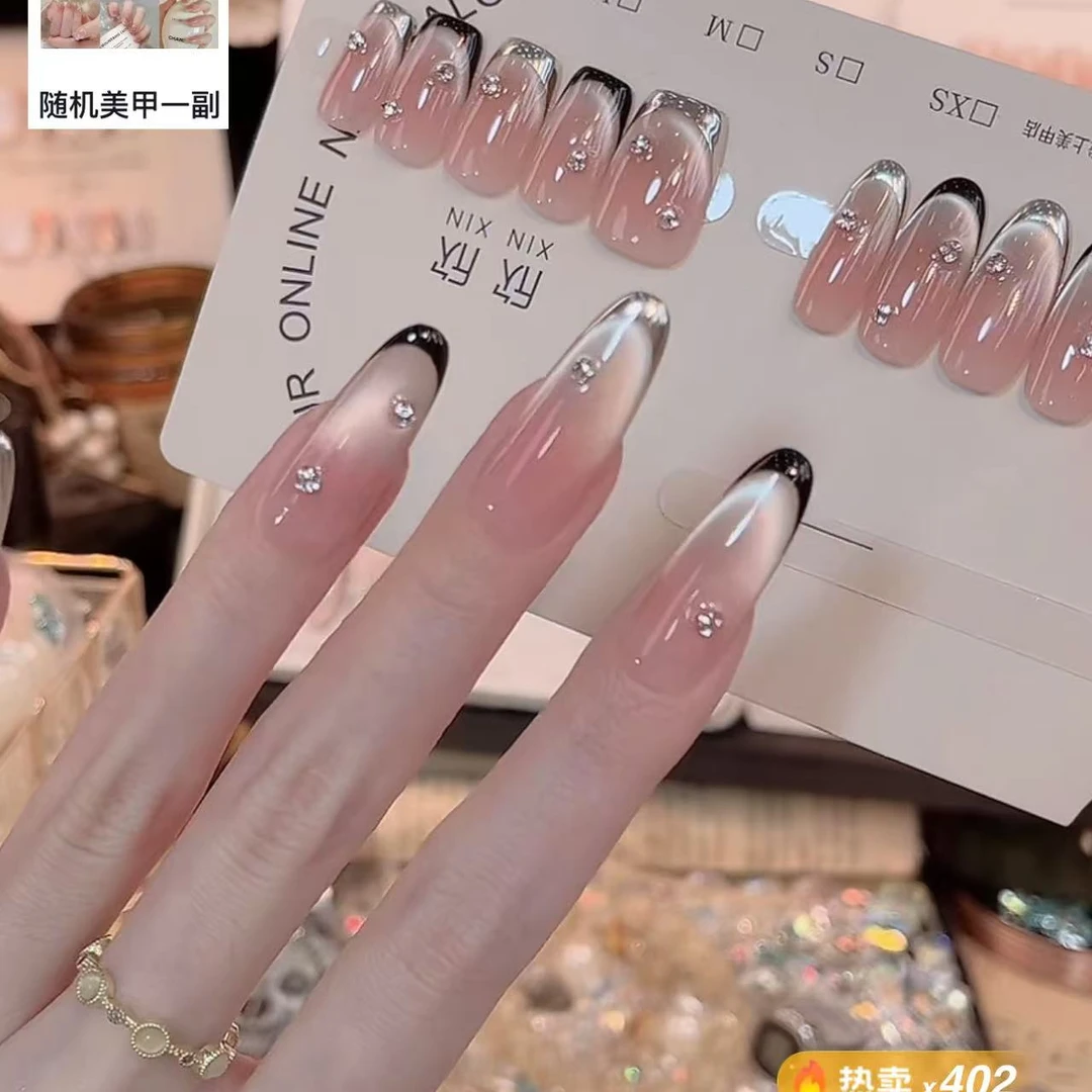 魔镜法式- painted clear bow 纯手工穿戴甲 10片装