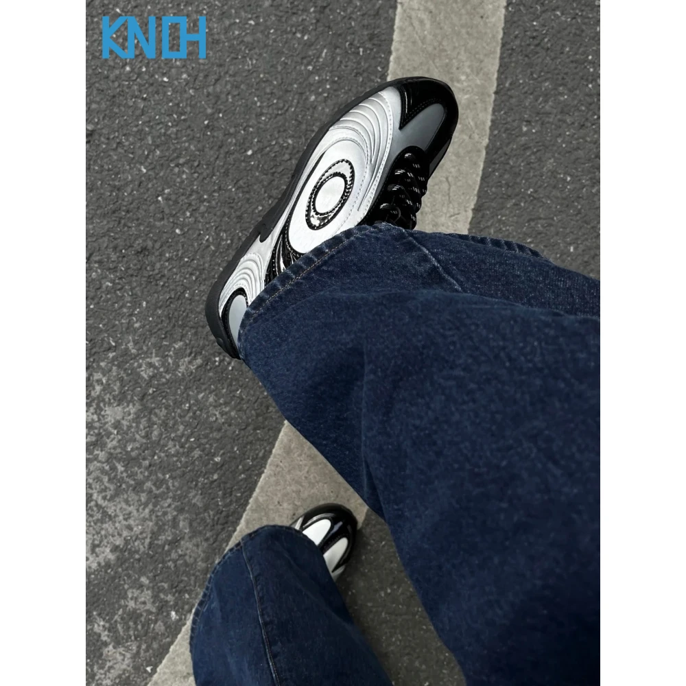 KNOH【白鹿同款】复古风黄色平底德训鞋女春秋冬季百搭休闲鞋