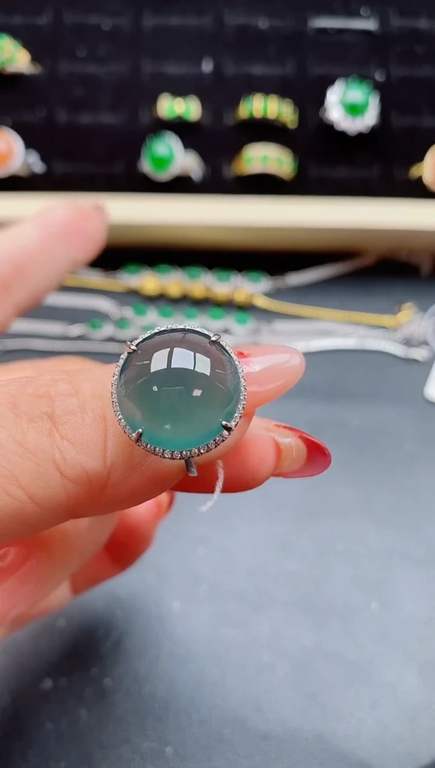 【闪购商品】翡翠戒指银S925镶嵌2132131