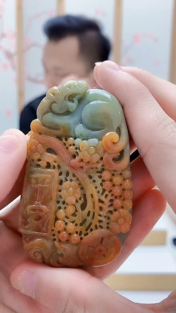 未镶嵌定制翡翠5161lr-毛货挂件26