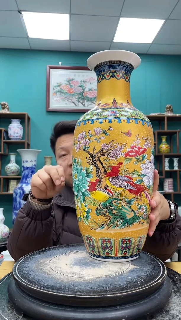 摆件150金珐琅冬瓜陶瓷