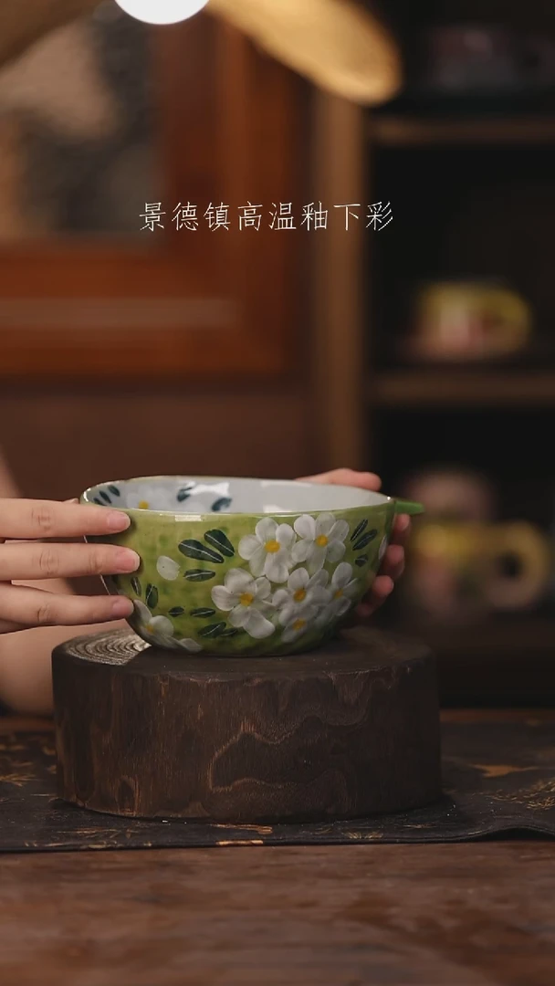 陶瓷景德镇高温釉下手绘陶瓷300