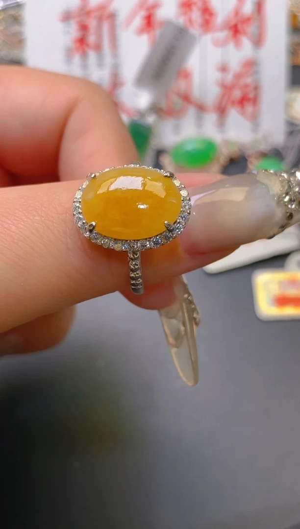 【闪购商品】翡翠耳饰银S925镶嵌天然A货翡翠1