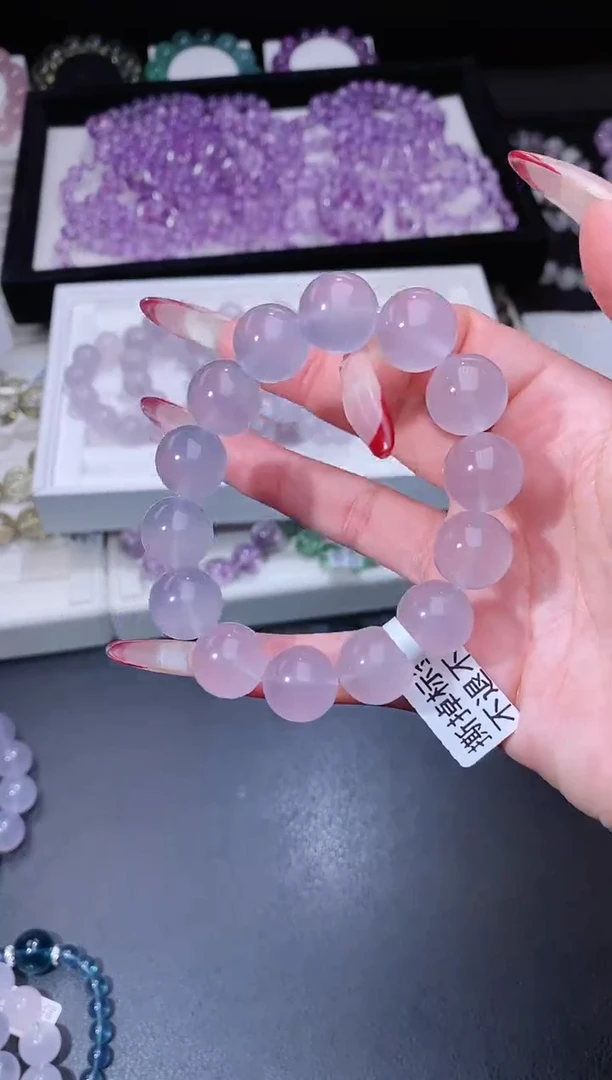 【闪购商品】萤石手链未镶嵌211.17奶葡萄萤石手串 多样性发其一