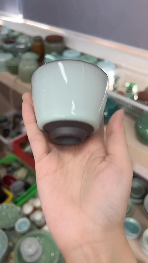 龙泉云间青瓷小米茶器