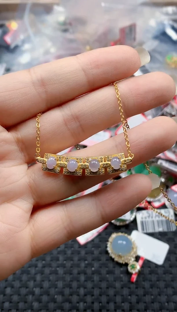 银S925镶嵌戒指翡翠天然A货缅甸翡翠