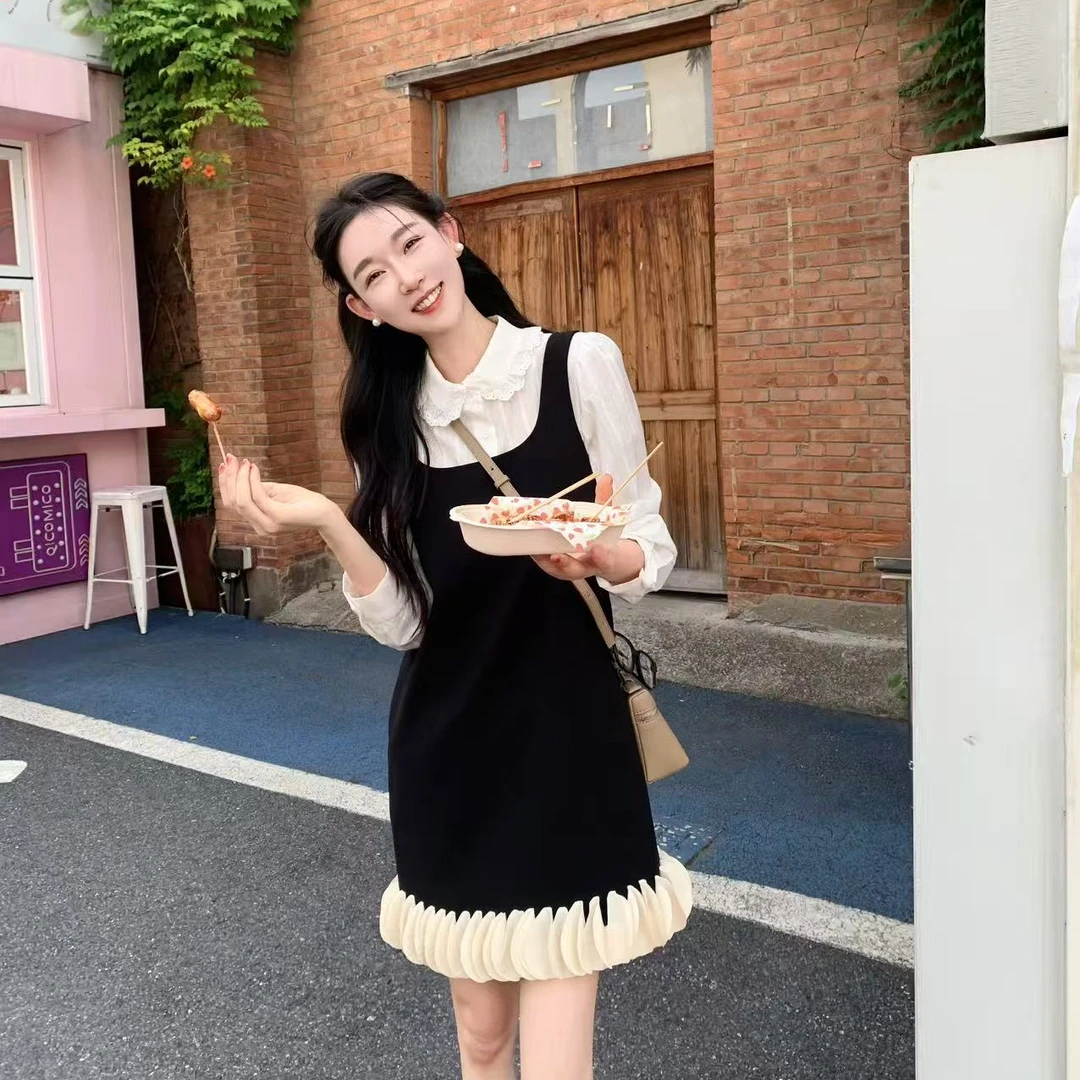 OUDOCKEE 鸥鸥  【奥莉奥】花瓣拼接下摆无袖连衣裙 L2503X511T