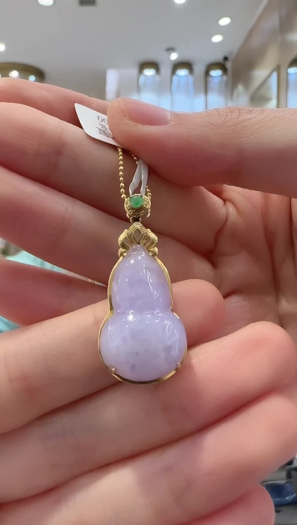 颈饰18K金镶嵌翡翠37多样发一