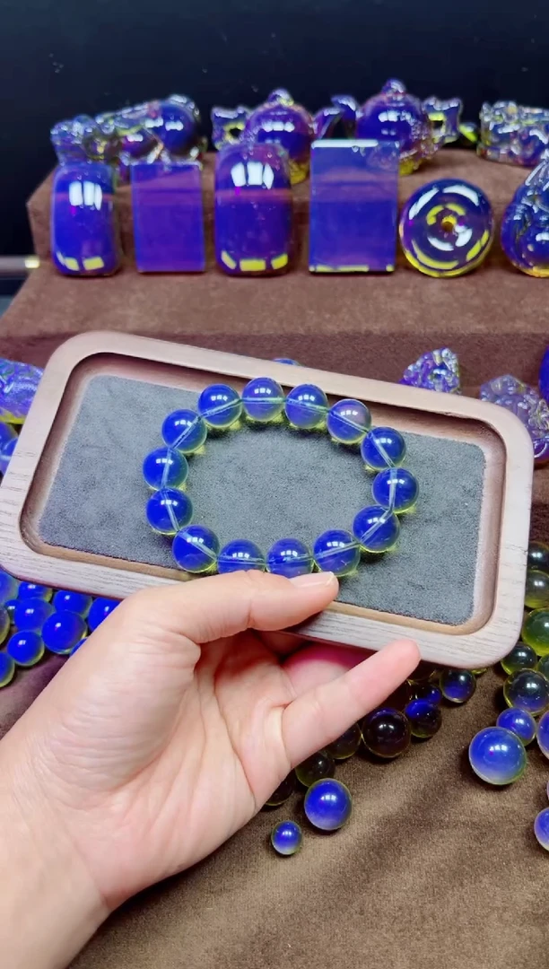 多米尼加净水蓝16m手串